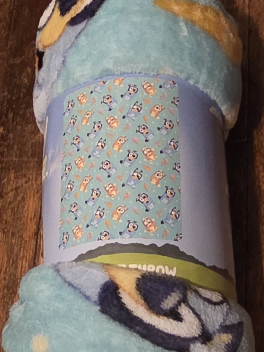 Plush Light Blue Penguin Throw Blanket by